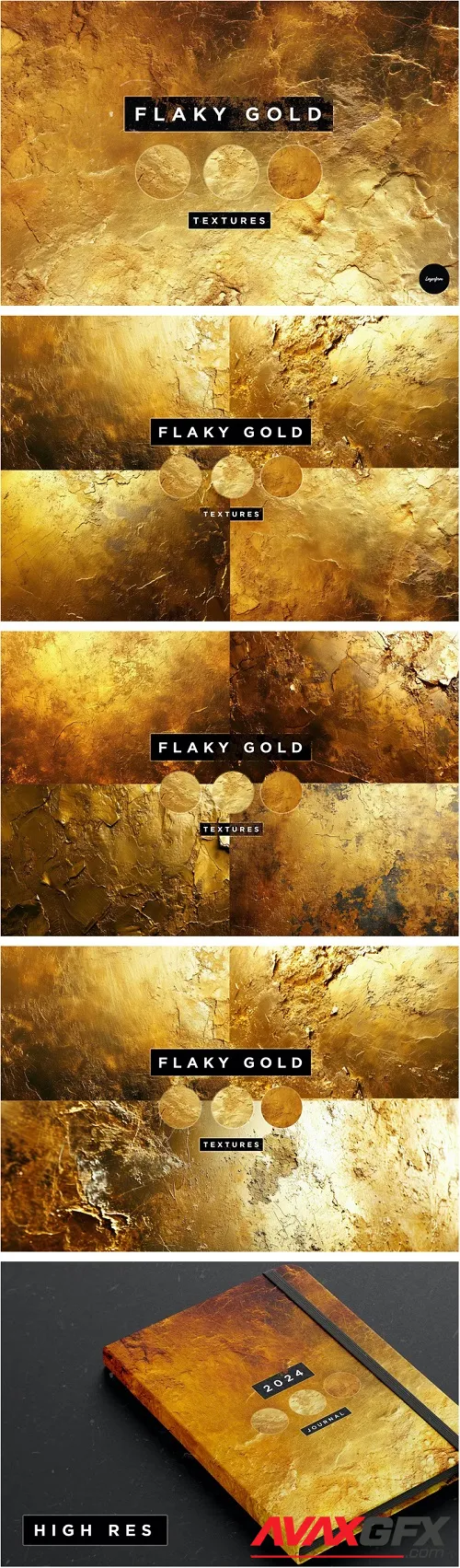 Flaky Gold Textures Pack - 91945114