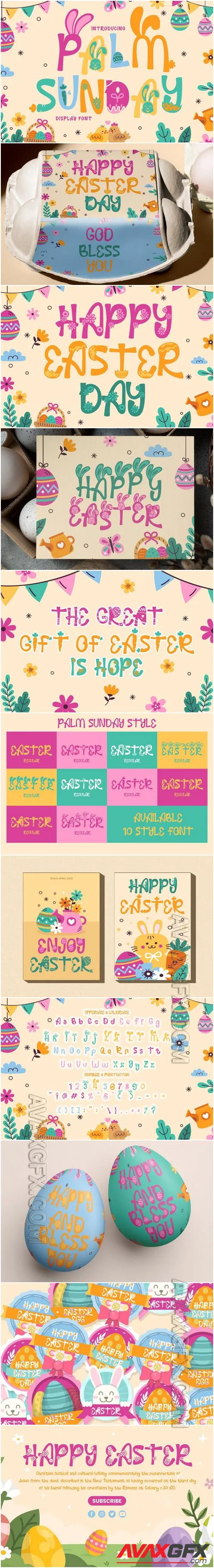 Palm Sunday - Quirky Easter Day Theme Font