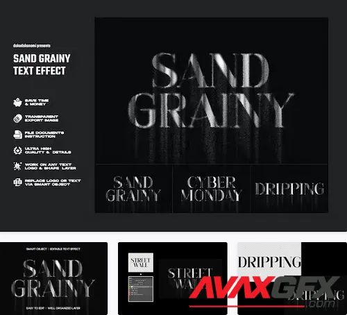 Sand Grainy Text Effect - B3KNVGN