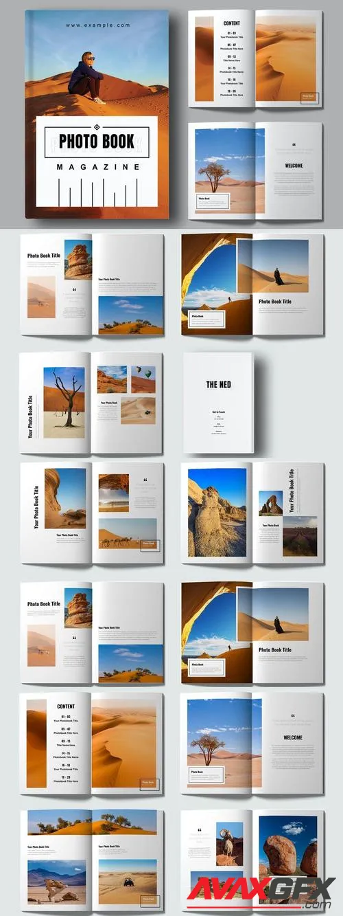 Photobook Magazine Template Layout FNQH4JL