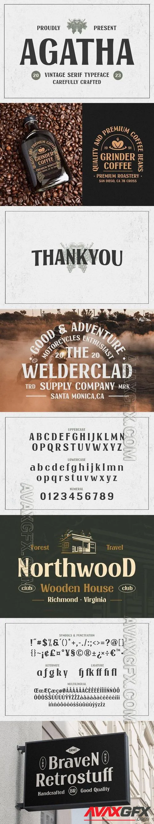 Agatha - Vintage Serif Typeface