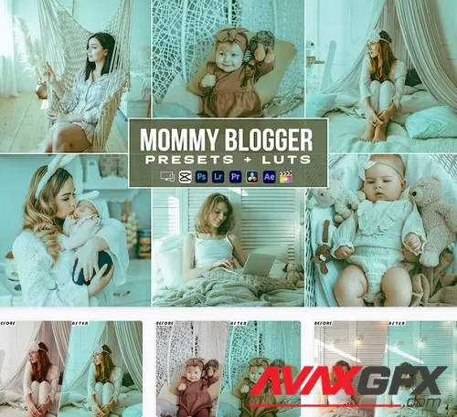 Mommy Blogger Luts Video Presets Mobile & Desctop - V4HXPUM