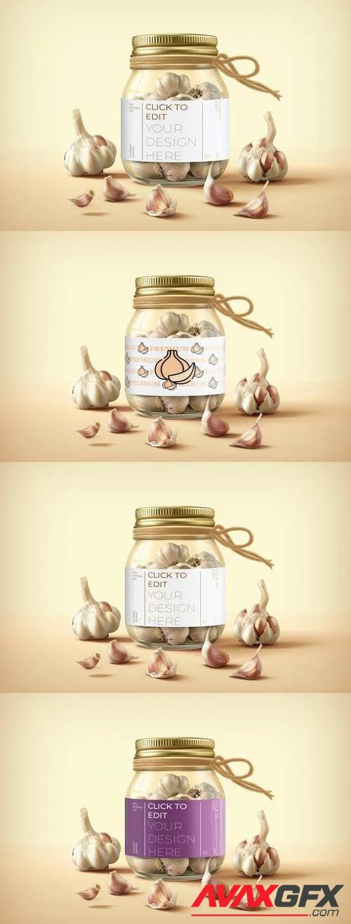 Garlic Jar Mockup