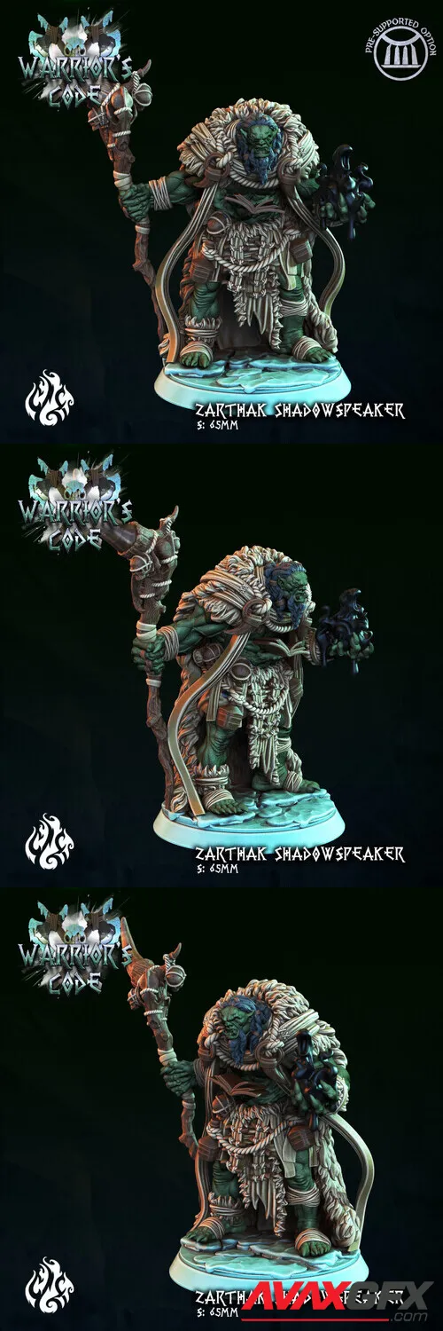 Zarthak Shadowspeaker, Orc Warlock - 3D Print