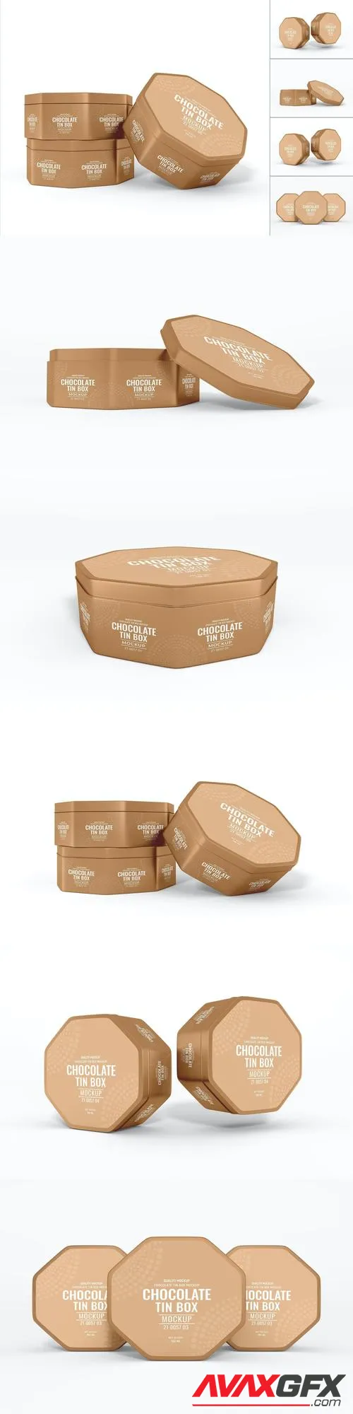 Chocolate Tin Can Branding Mockup Set 87TXQHL