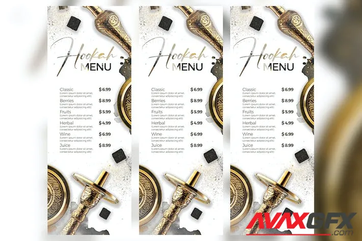 Hookah Menu Template XZPL9JQ