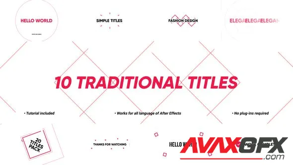 10 Traditional Titles | After Effects 50235418 Videohive
