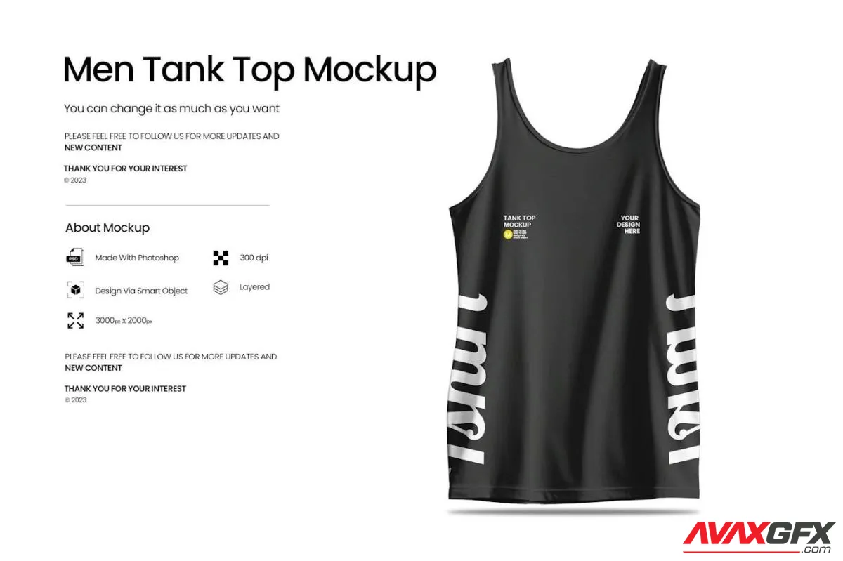 Men Tank Top Mockup P4S3R68