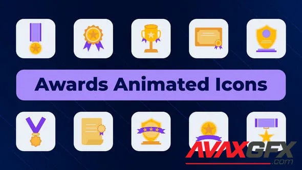 Awards Animated Icons 50429332 Videohive