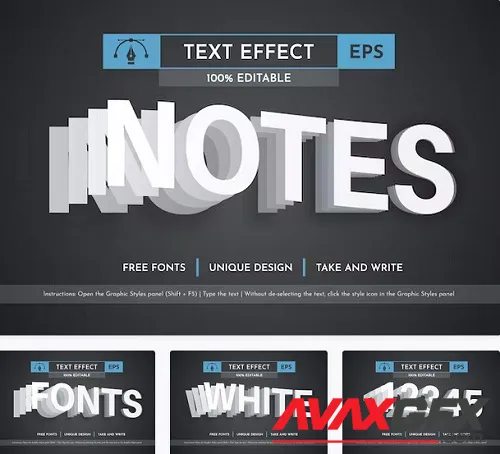 Notes - Editable Text Effect - 42306150