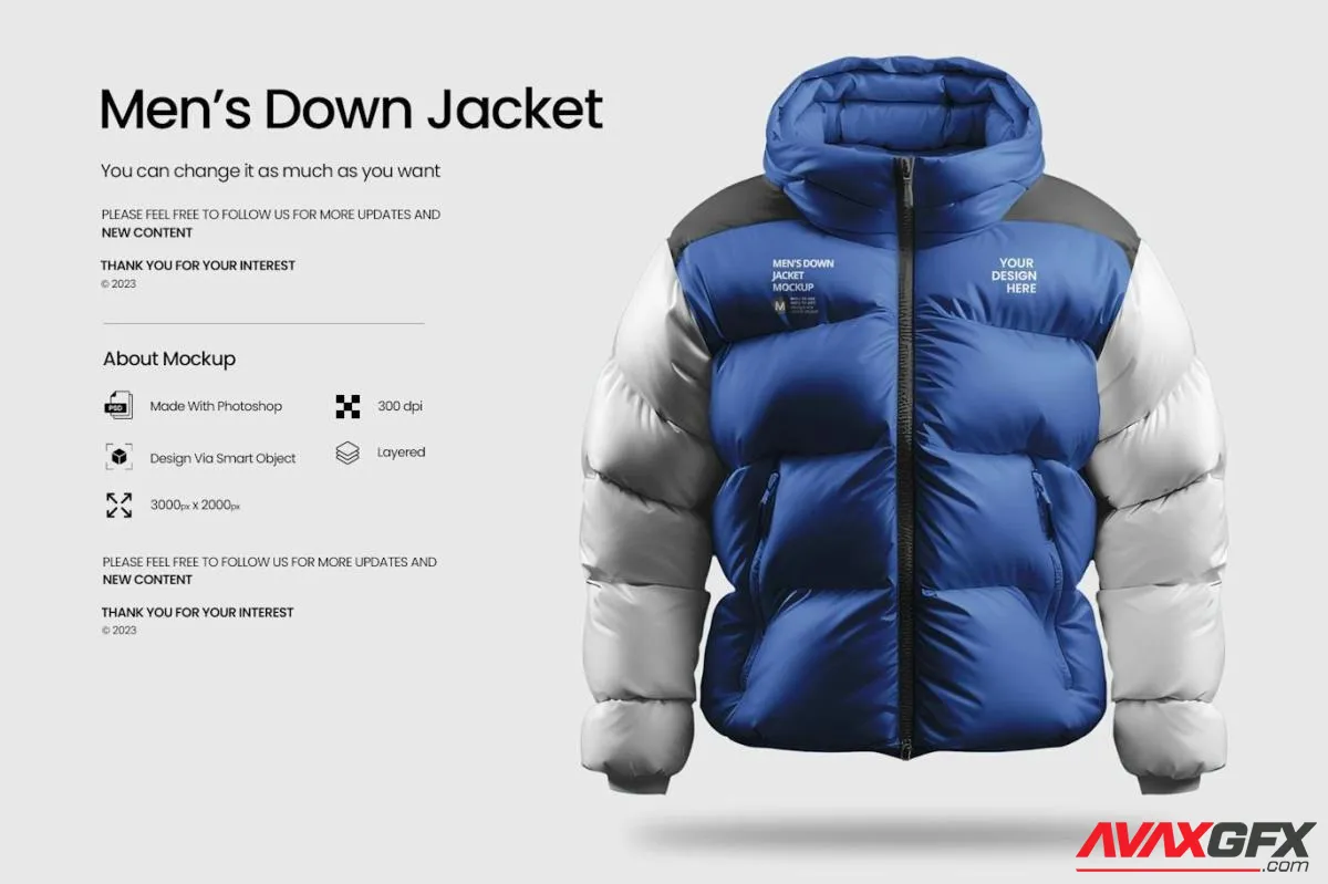 Mens Down Jacket Mockups LMFS8AT