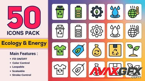 Dual Icons Pack - Ecology & Energy Icons 49861702 Videohive