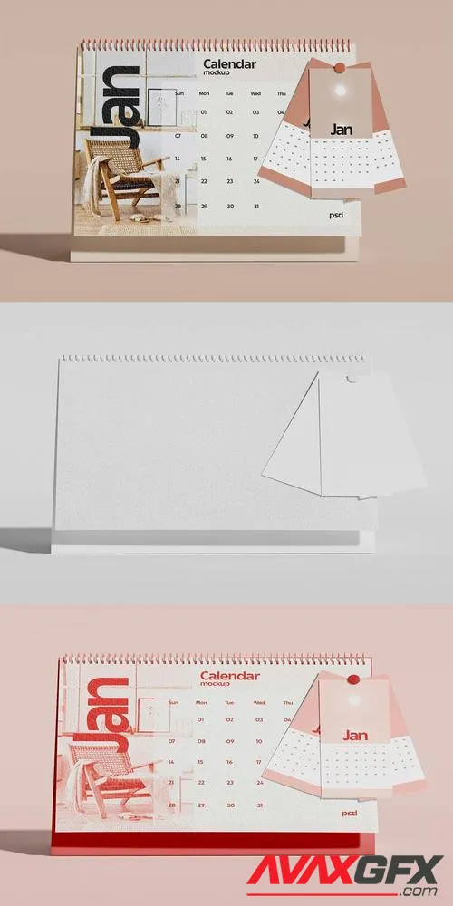 Desk Calendar Mockup