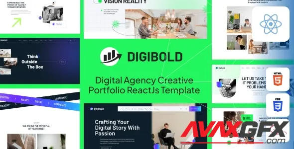 DigiBold - Digital Agency Creative Portfolio React Js Template 48699358