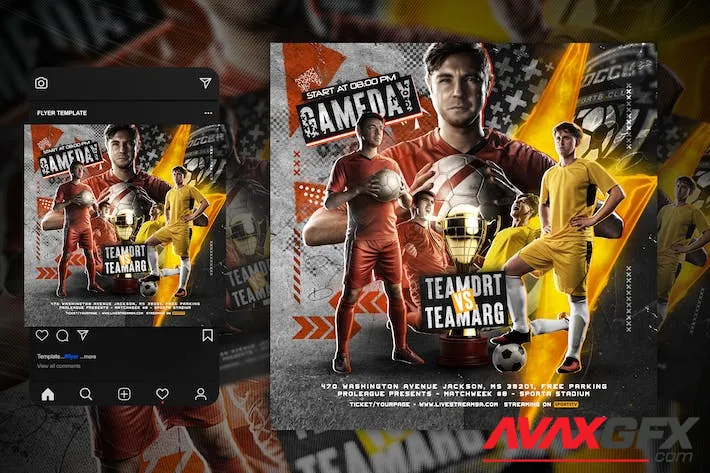 Soccer Flyer Template 64WMHFX