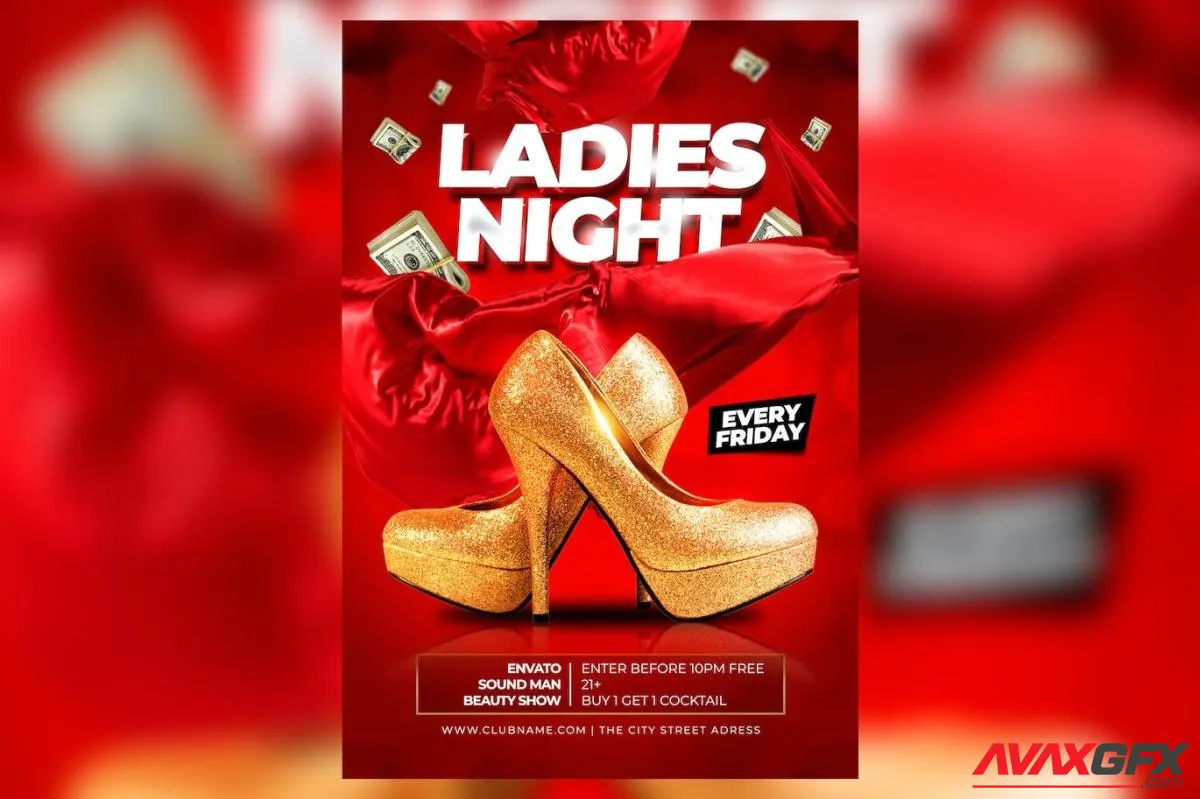 Ladies Night Flyer 3C82WRK