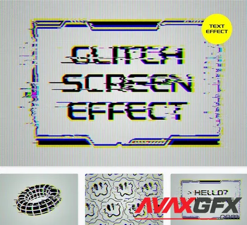 Glitch Screen Text & Logo Effect - 91973045