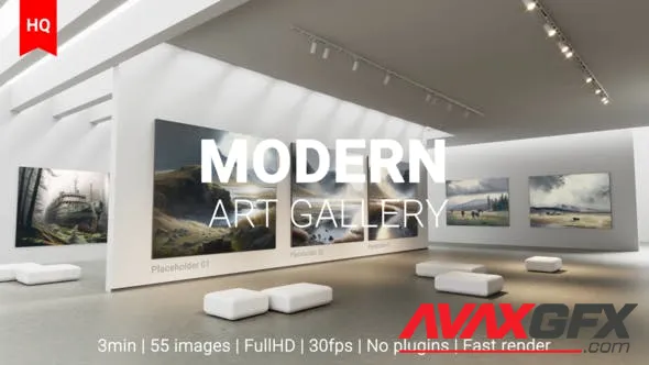 Modern Art Museum Gallery NFT AI Traditional Art Exhibition 42550449 Videohive
