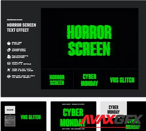 Horror Screen Text Effect - 2MAZH5G