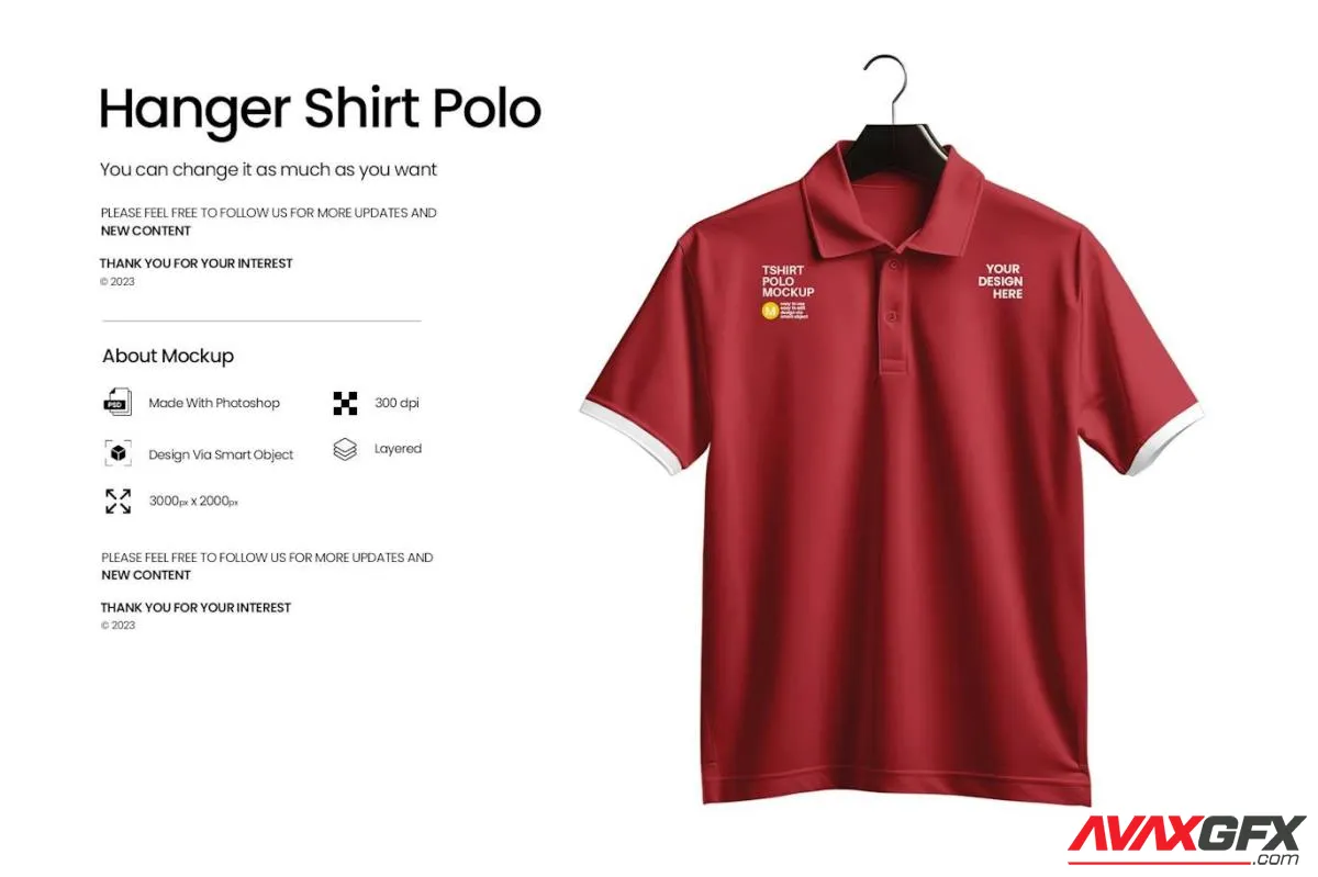 Hanger Polo Shirt Mockup PGAWPDL