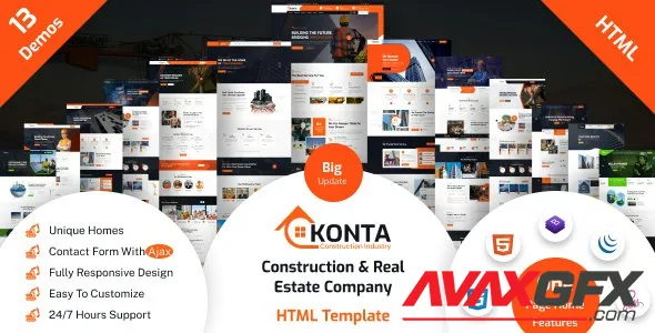 Konta - Construction & Real Estate Company HTML Template 48781108 (v.October 2023)