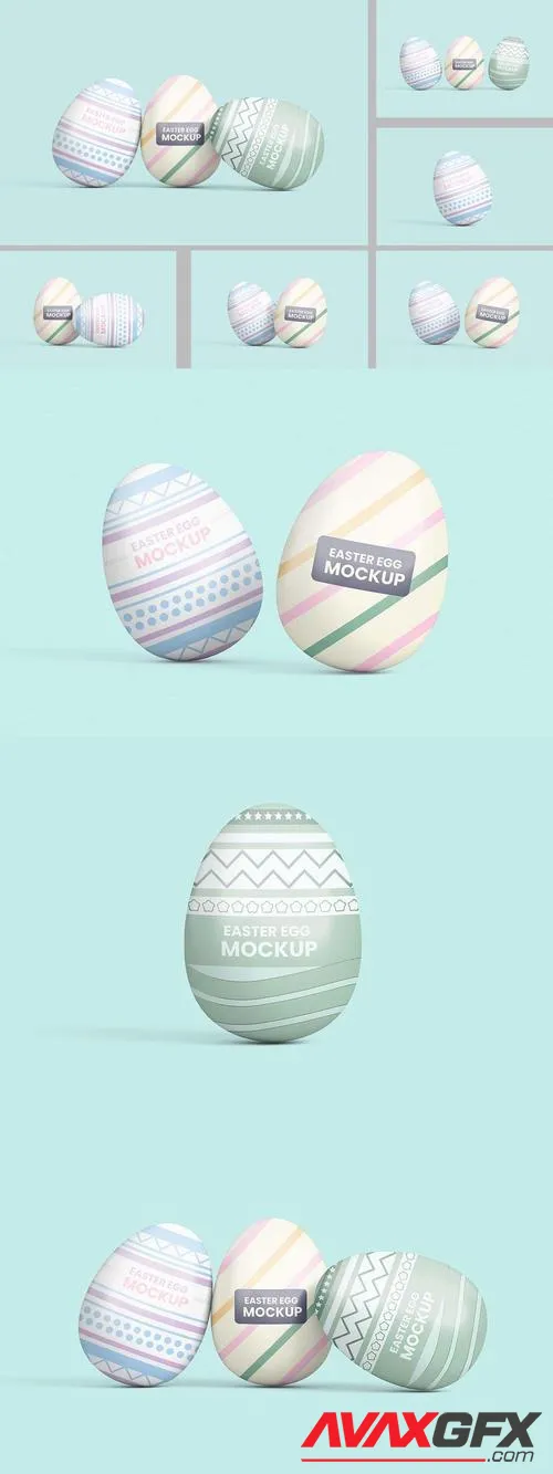 Easter eggs mockup