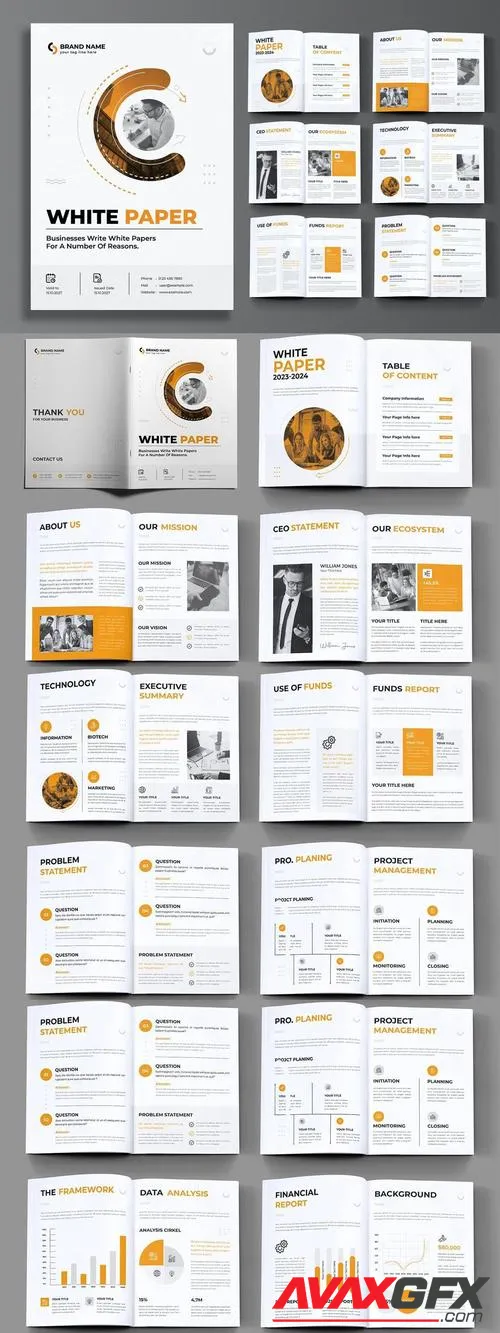 Creative White Paper Template BFY75RR