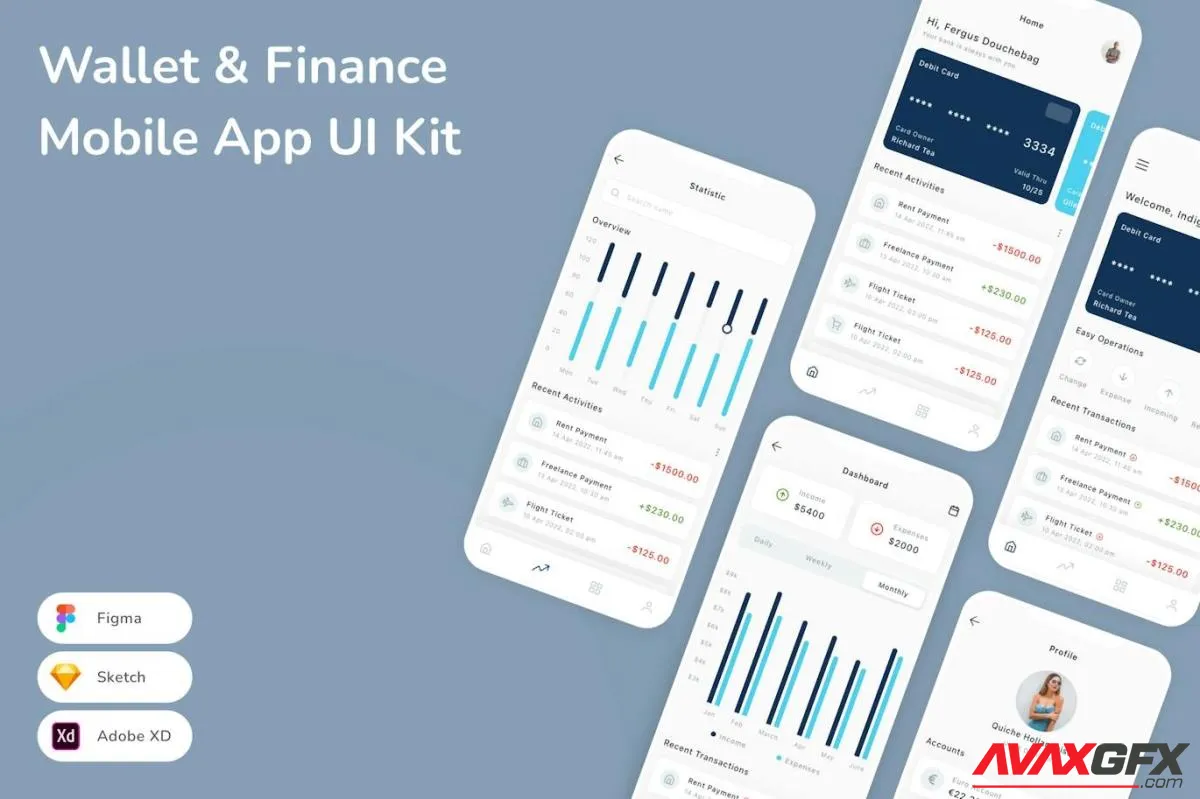 Wallet & Finance Mobile App UI Kit