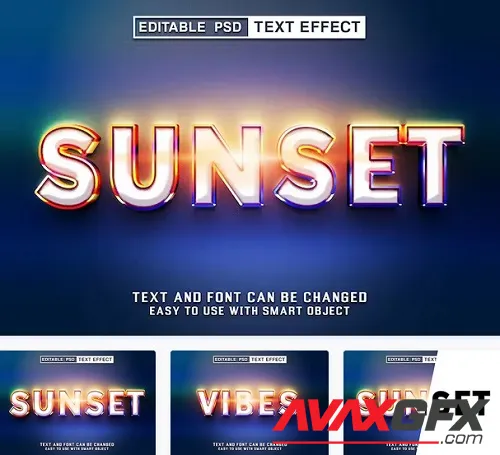 Sunset Editable Text Effect - 4LAVCF8