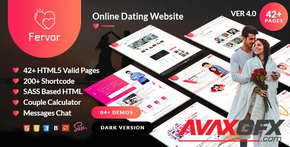 Fervor Love, Dating and Community HTML Template 43811231
