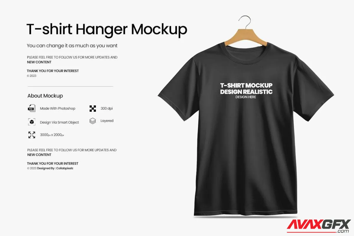 Hanger Tshirt Mockup F4K82QF