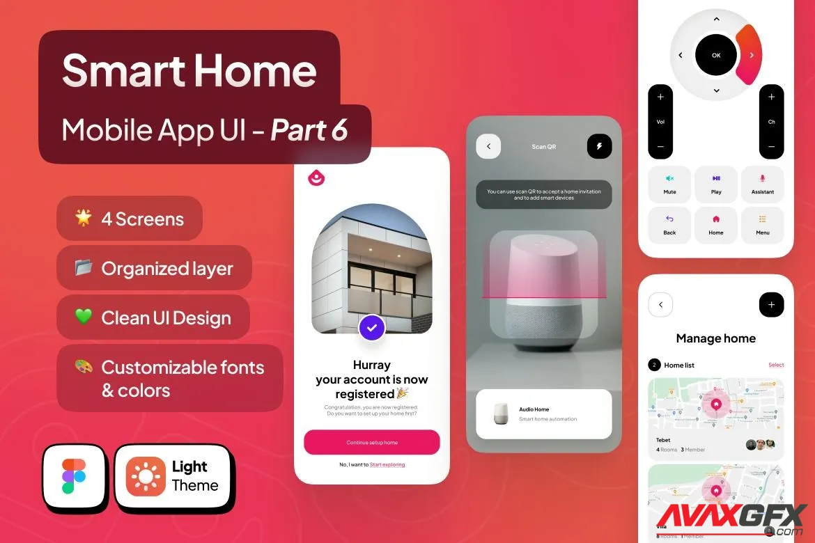 Smart Home UI KIT - [Light Mode - Part 6]
