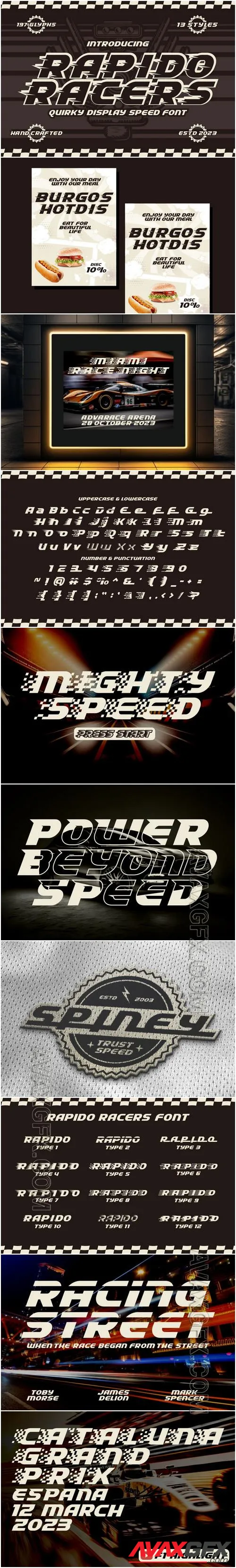 Rapido Racers - Quirky Display Speed Font