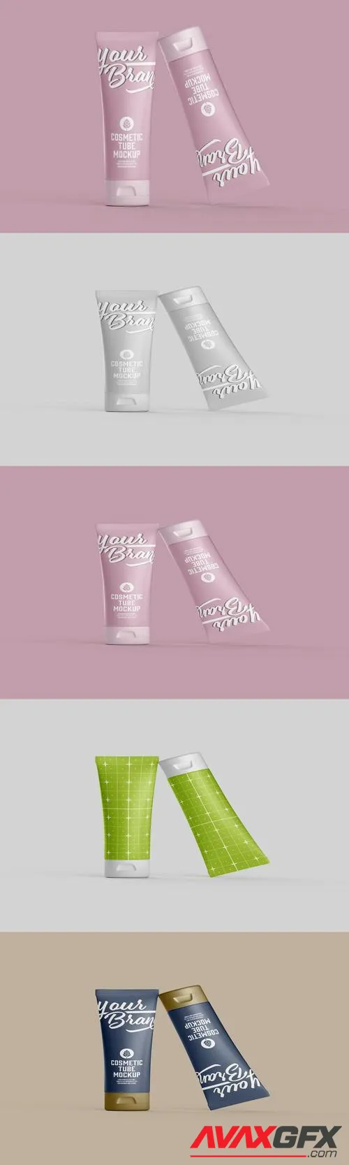 Set of Cosmetic Tubes Mockup