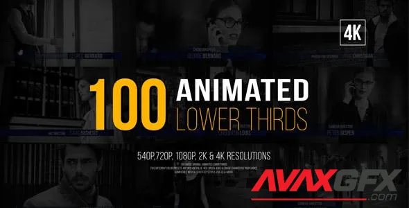 100 Animated Lower Thirds 20477107 Videohive