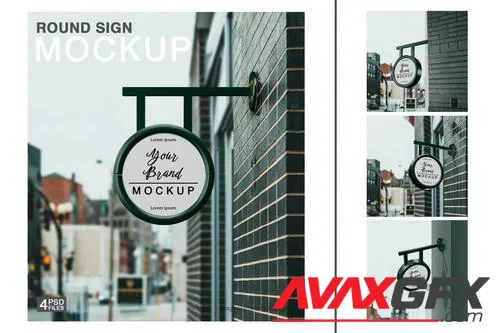 Round Sign - Mockup