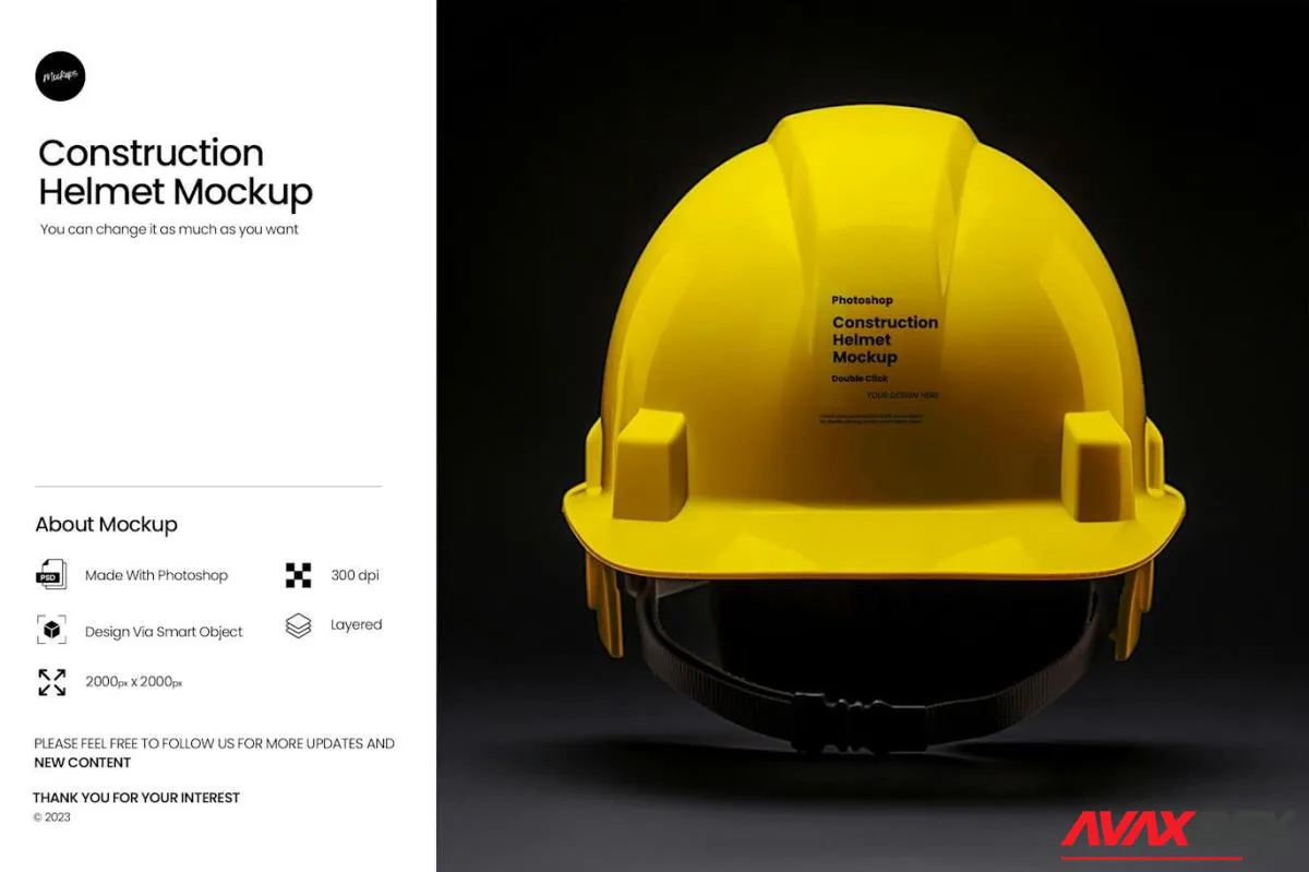 Construction Helmet Mockup KY6BC9T