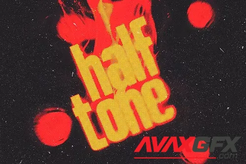 Halftone Text Effect - LYRVR5T