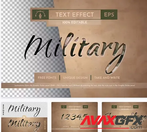 Military - Editable Text Effect - 91616307