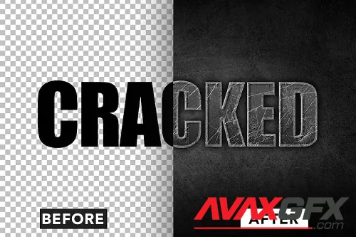 Cracked Text Effect - RMYYK6V