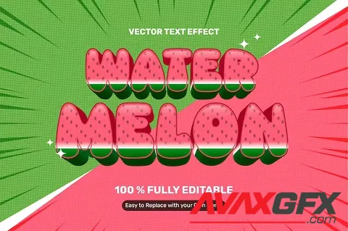 Water Melon Text Effect - PWZREYX