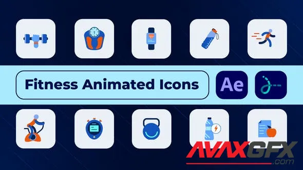 Fitness Animated Icons 50238716 Videohive