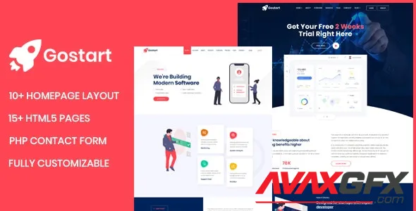 Gostart - Startup Landing Page 26601811