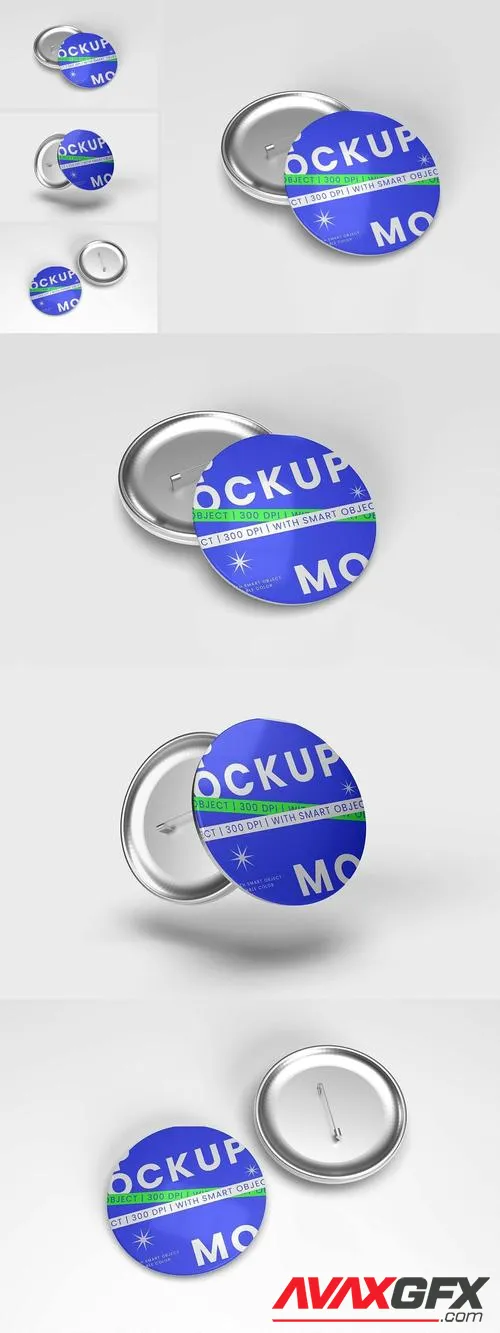 Round Button Badge Pin Mockup