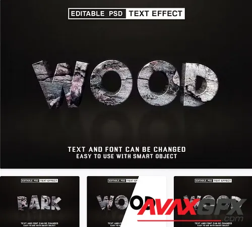 Wood Editable Text Effect - LGEKQKS