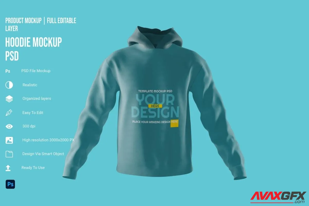 Hoodie PSD Mockup