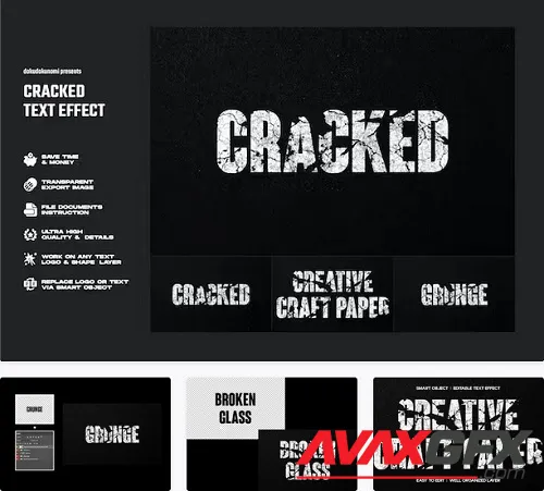 Cracked Text Effect - BTYQHPL