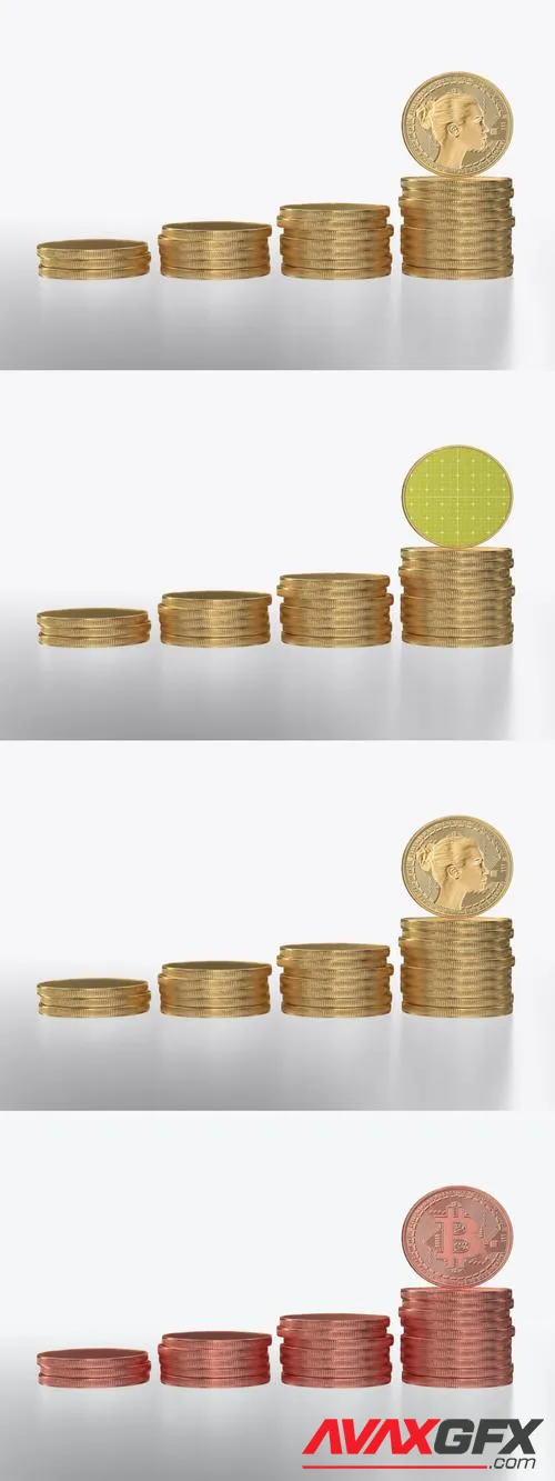 Custom Gold Coin Mockup