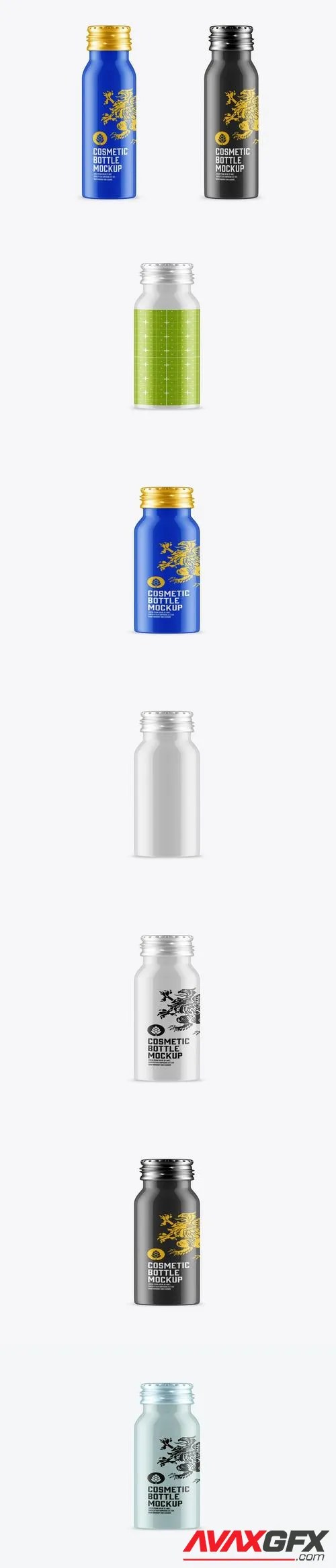 Metallic Cosmetic Bottle Mockup