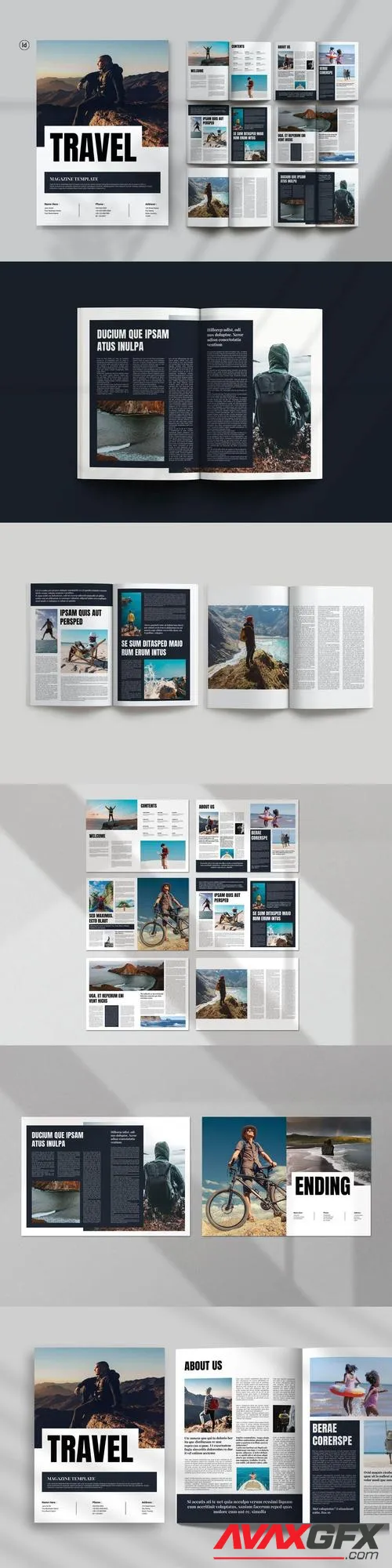 Travel Magazine Template G65G6VB